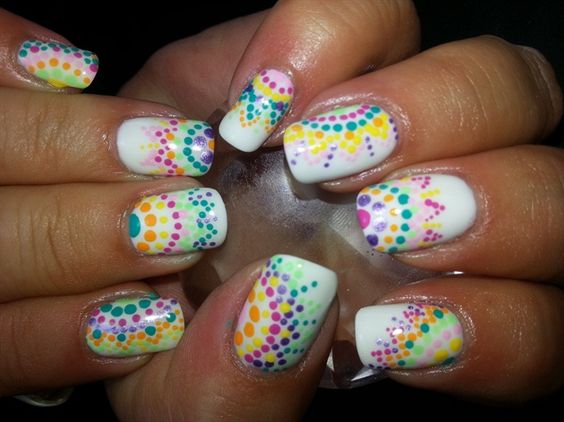 8. Square Birthday Nails with Polka Dots - wide 8