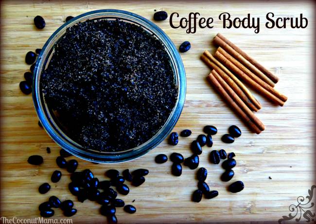 DIY spa coffee body scrub