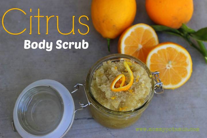 DIY spa citrus body scrub