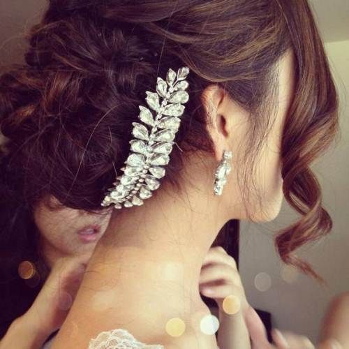 Updo With Laid-Back Hairpiece