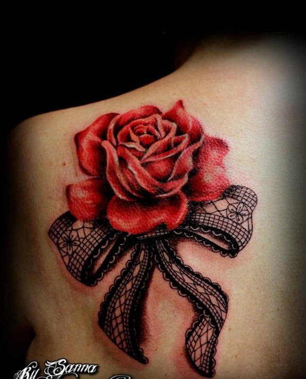 Lace Tied Rose