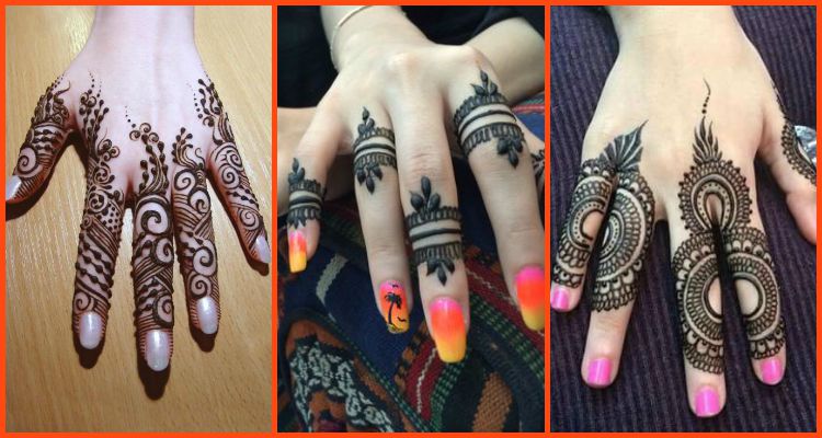 Elegant and unique finger mehndi designs