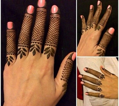 Elegant and unique finger mehndi designs11