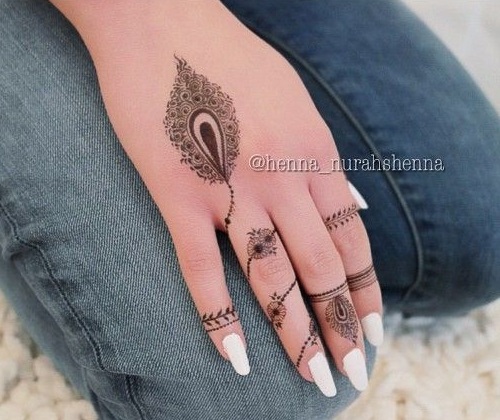 Elegant and unique finger mehndi designs3