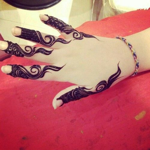 Elegant and unique finger mehndi designs8