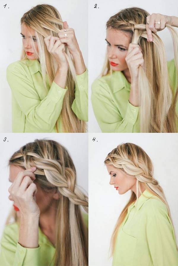 Loose Side French Braid Hairstyle Tutorial