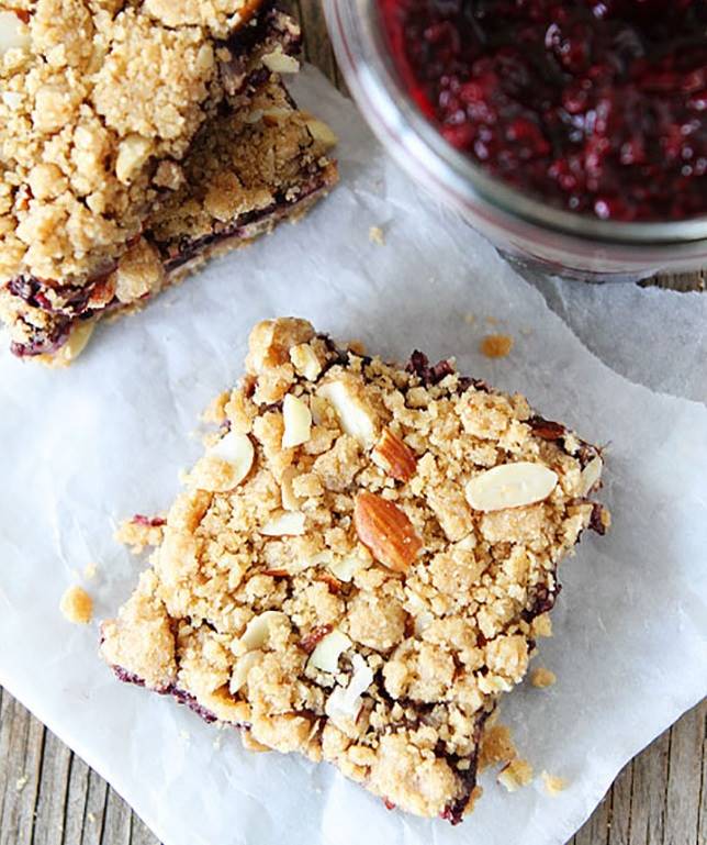 Jam Almond Crumb Bars
