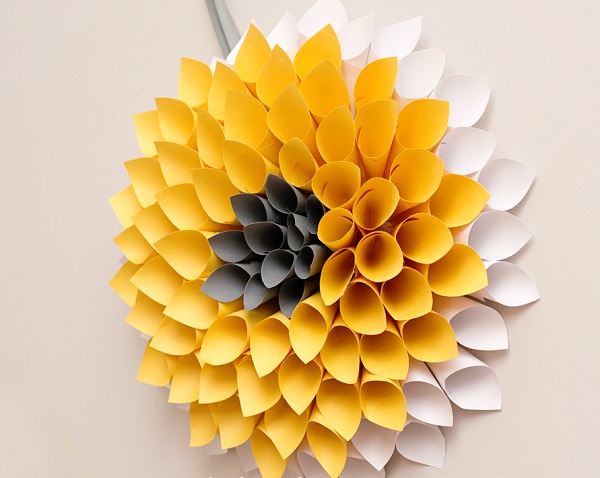 Dahlia paper flowers