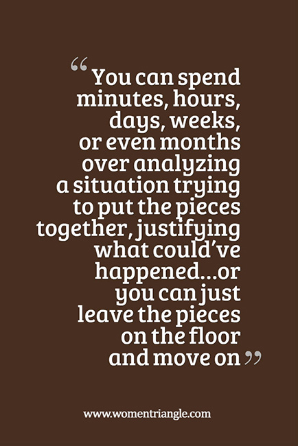 You can spend minutes, hours, days, weeks, or even months over analyzing a situation trying to put the pieces together