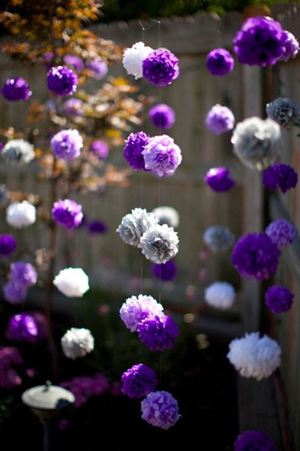 hanging tissue paper flowers