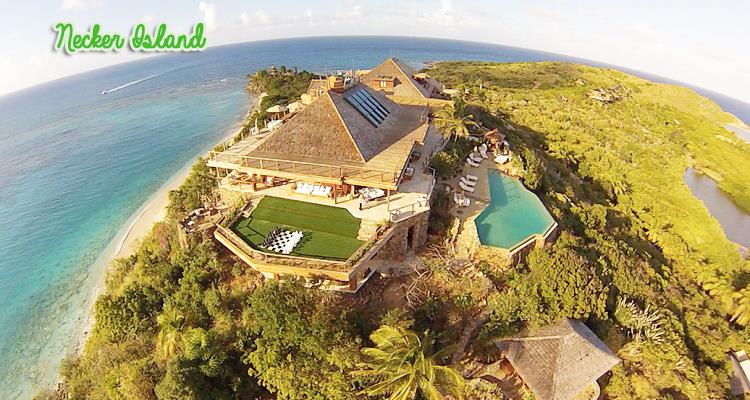 necker island top view