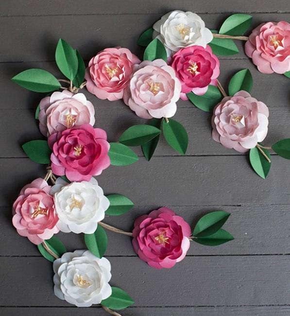 paper camellia flowers