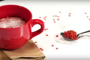 red velvet microwave mug cake