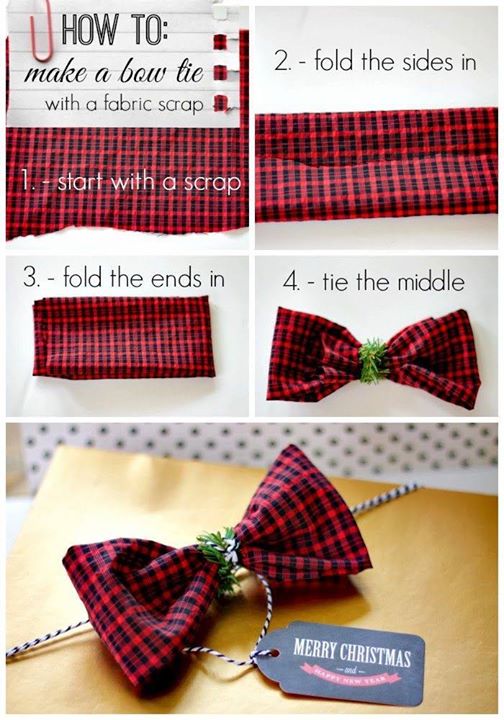 Bow Tie From A Fabric Scrap