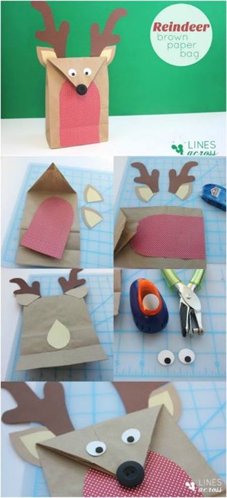 Reindeer Paper Bag