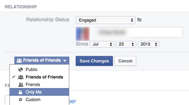 Facebook hacks - Relationship status