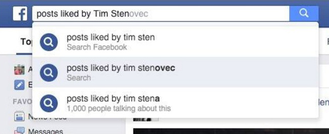 Facebook hacks - Search