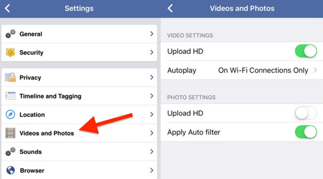 Facebook hacks - Turn off auto video play