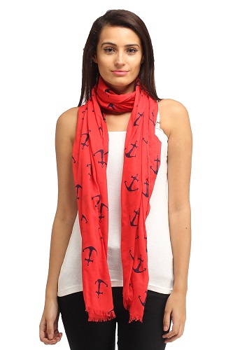 Anchor red scarf