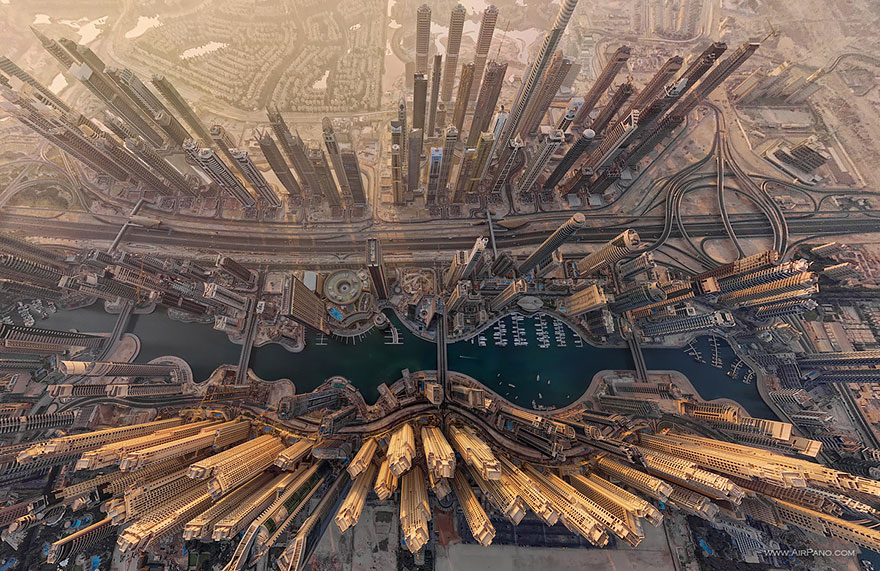 Dubai Marina UAE top view