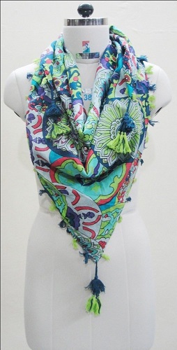 Multicolor printed scarf