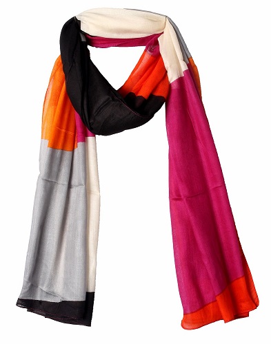 Multicolor viscose scarf