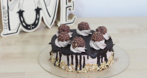 Simple Yet Delicious Eggless Ferrero Rocher Ice Cream Cake