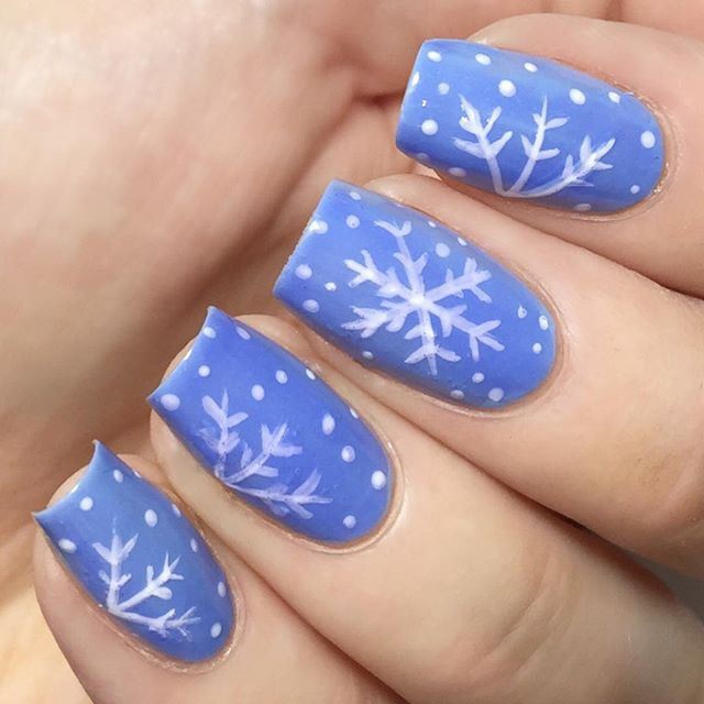 sky blue nails