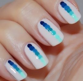 Perfect colour gradient polka dots