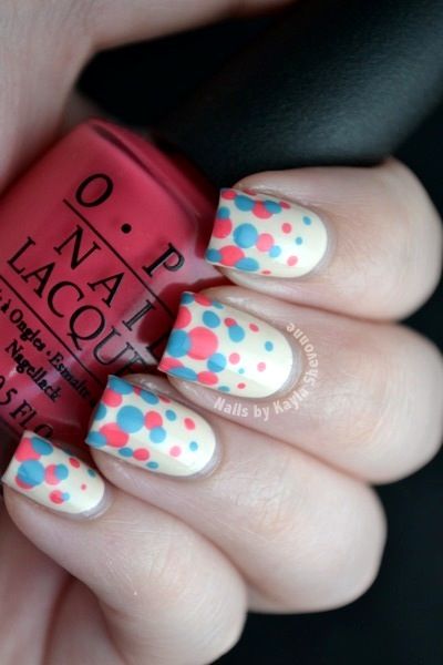 Spring time Polka Dot Nail Art