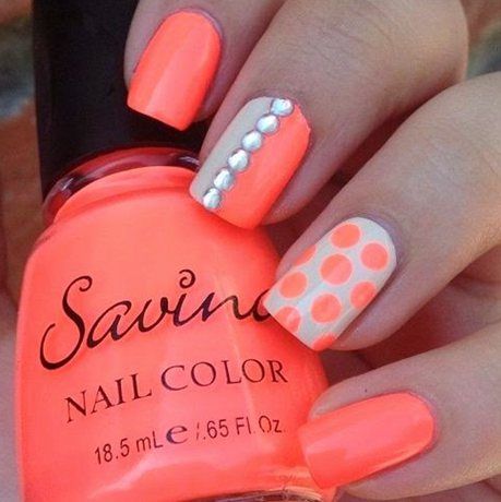 Summer perfect orange nail