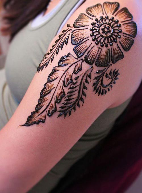  side Shoulder design Mehndi Heena 1