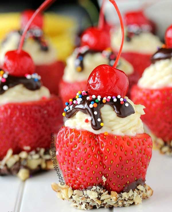 Banana-Split-Stuffed-Strawberries