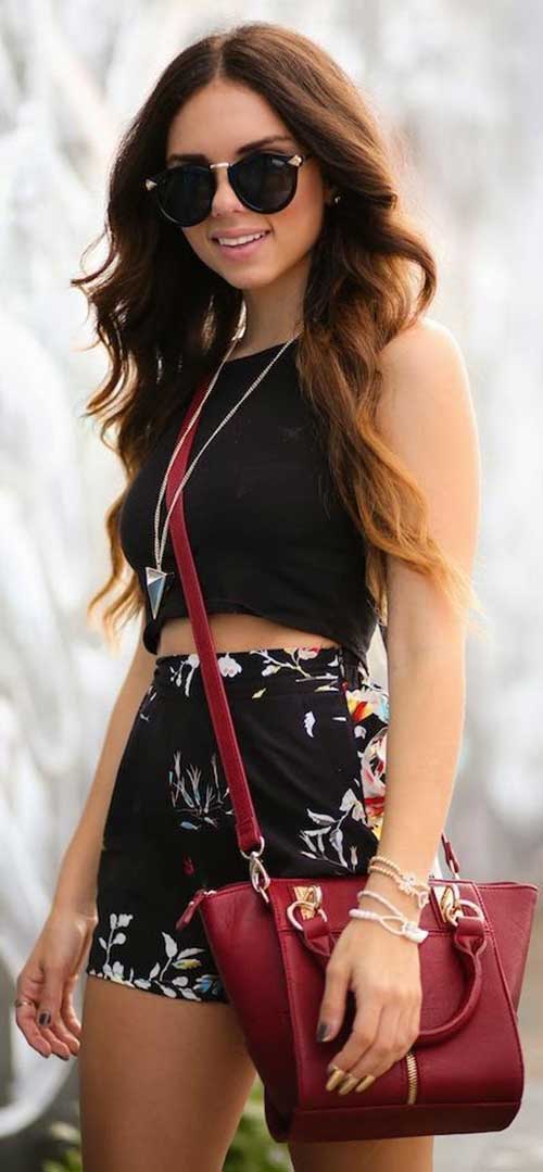 Crop top best sale with hot pant