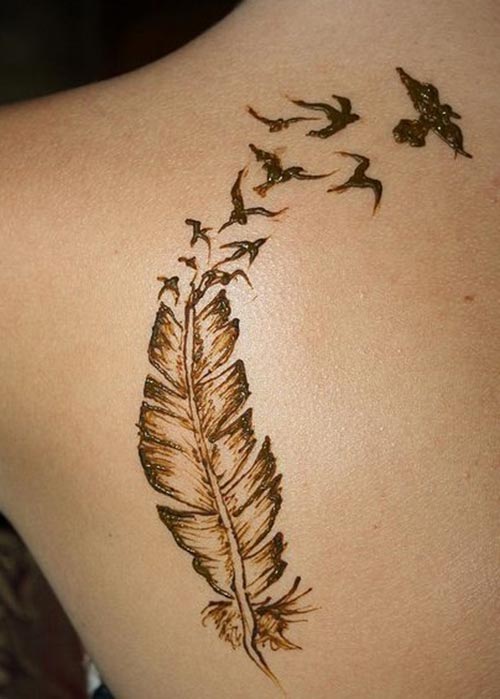 19 Beautiful Feather Henna Designs You Will Love To Try