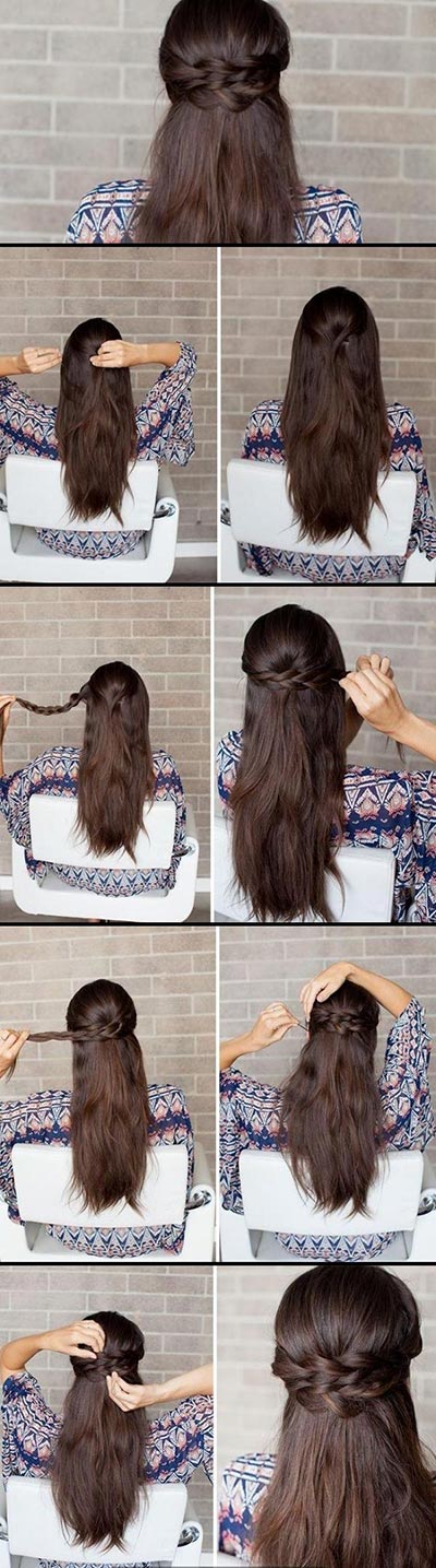 half-up-half-down-hairstyles tutorials