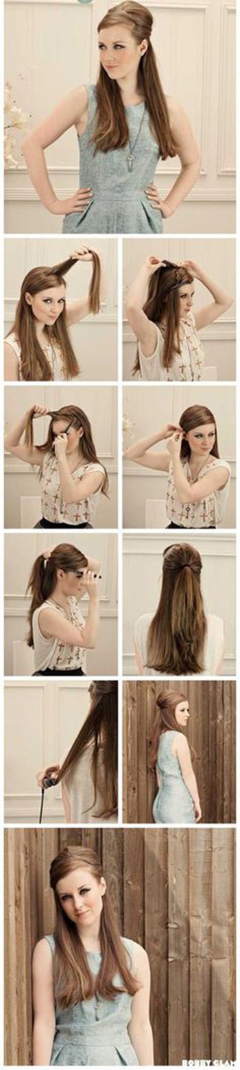 half up half down hairstyles tutorials