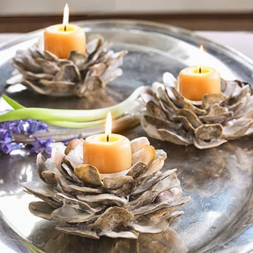 Oyster Candle holders