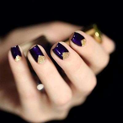 Cuticle triangle nail art