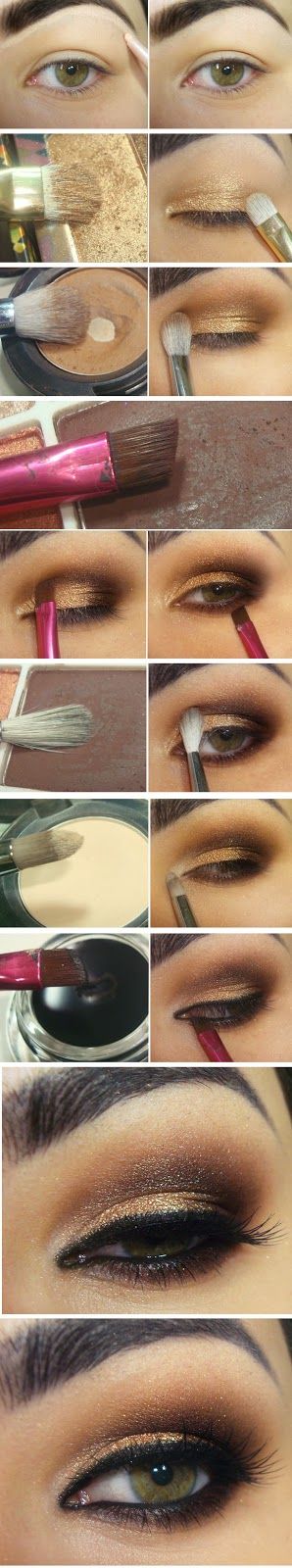 Sexy brown and Gold tutorial