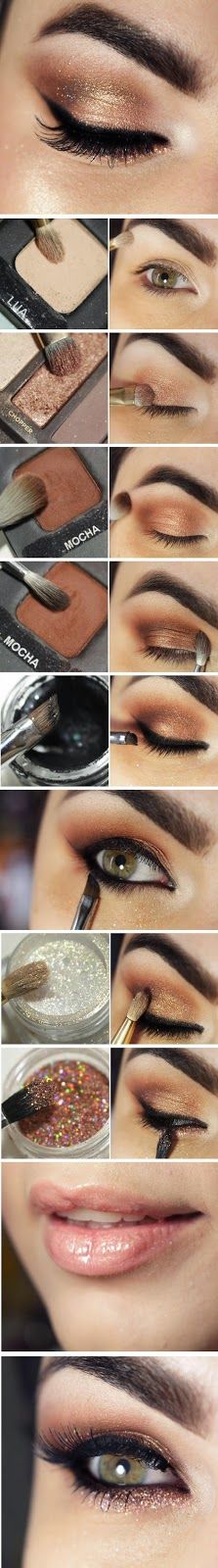 Stunning eye makeup with shimmer tutorial