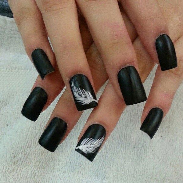 50 Amazing Black Short Square Nails For Girls - Hi beauty girl | Nail  designs valentines, Red nail art designs, Black nail designs