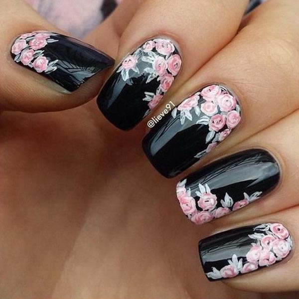 Amazing floral designs on black base