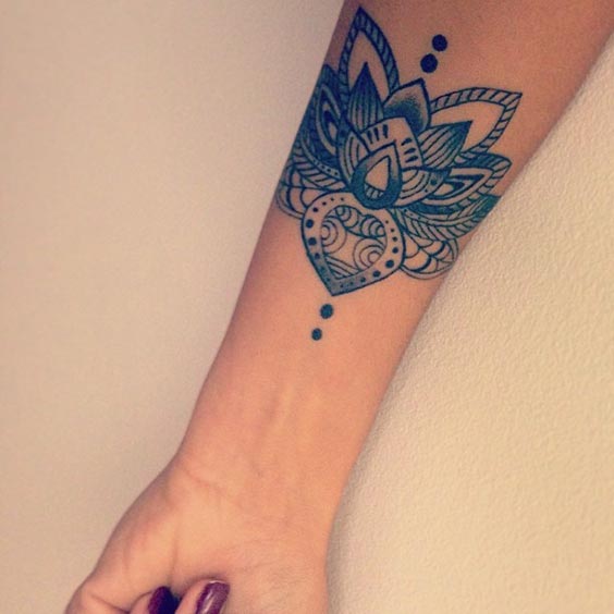 Lotus Tattoo on center of arm