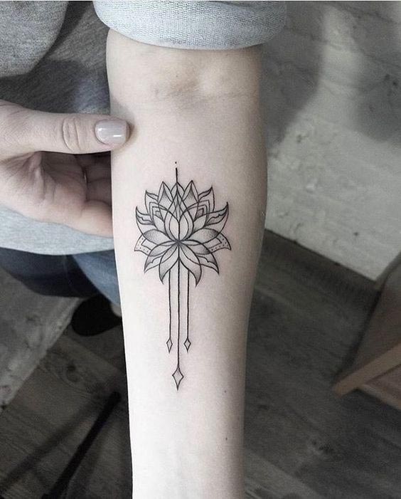 Lotus tattoo on arm