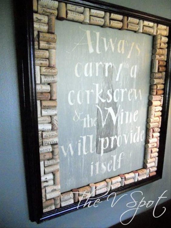 Wine cork frame