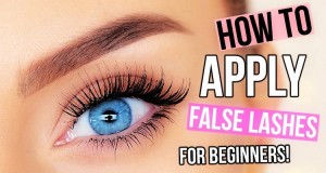 how to apply false eye lashes