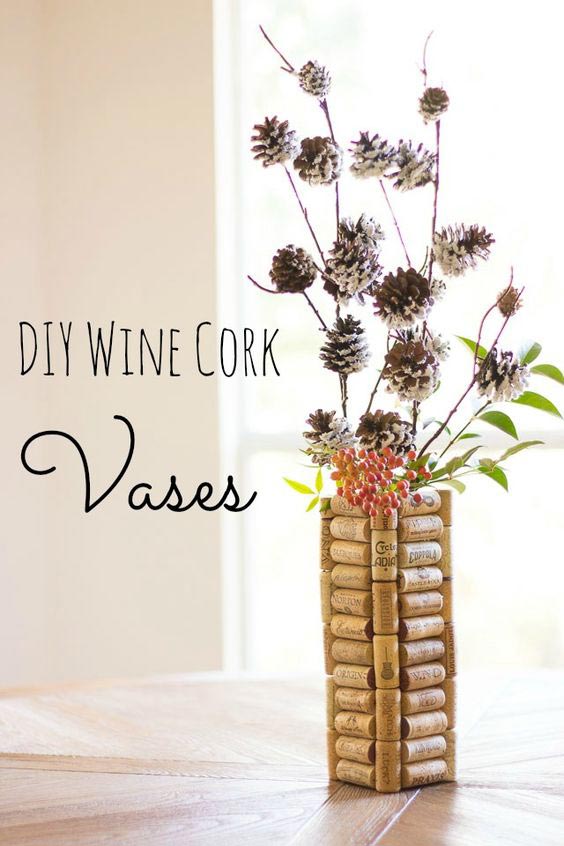 wine cork vases