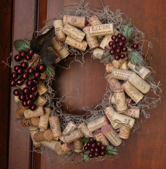 wine cork wreath