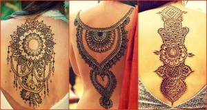 Back henna tattoos